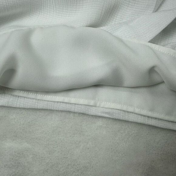 Vince Camuto Women's Size M‎ Tie Tassle Camisole Tank Top Ivory White With Lace - Picture 4 of 8